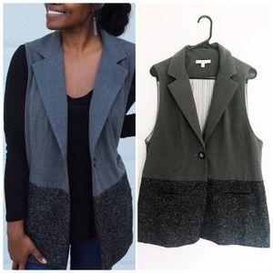 CAbi “Over The Moon” Tweed Gray Vest